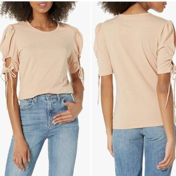 Rebecca Taylor Keyhole Sleeve Knit Top - M - Picture 1 of 7